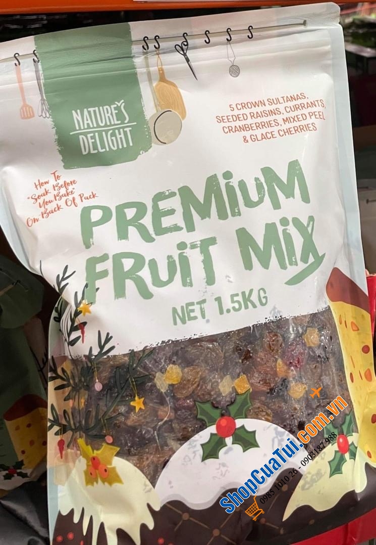 Trái Cây Khô Các Loại Nature Delight Premium Fruit Mix 1.5Kg net