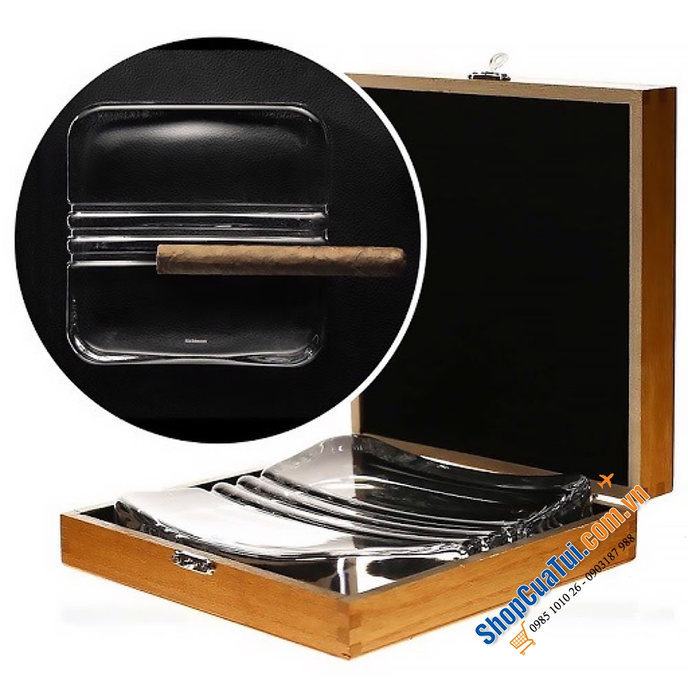 Gạt Tàn Vuông Pha Lê Nachtmann 99372 Cigar Ashtray 17cm - Gạt Tàn Cigar Nachtmann 99372 Square