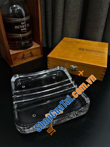 Gạt Tàn Vuông Pha Lê Nachtmann 99372 Cigar Ashtray 17cm - Gạt Tàn Cigar Nachtmann 99372 Square