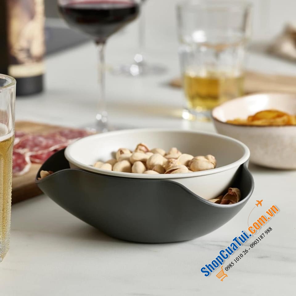 BÁT ĐỰNG HẠT KÈM VỎ 2 in 1 JOSEPH JOSEPH DOUBLE DISH.