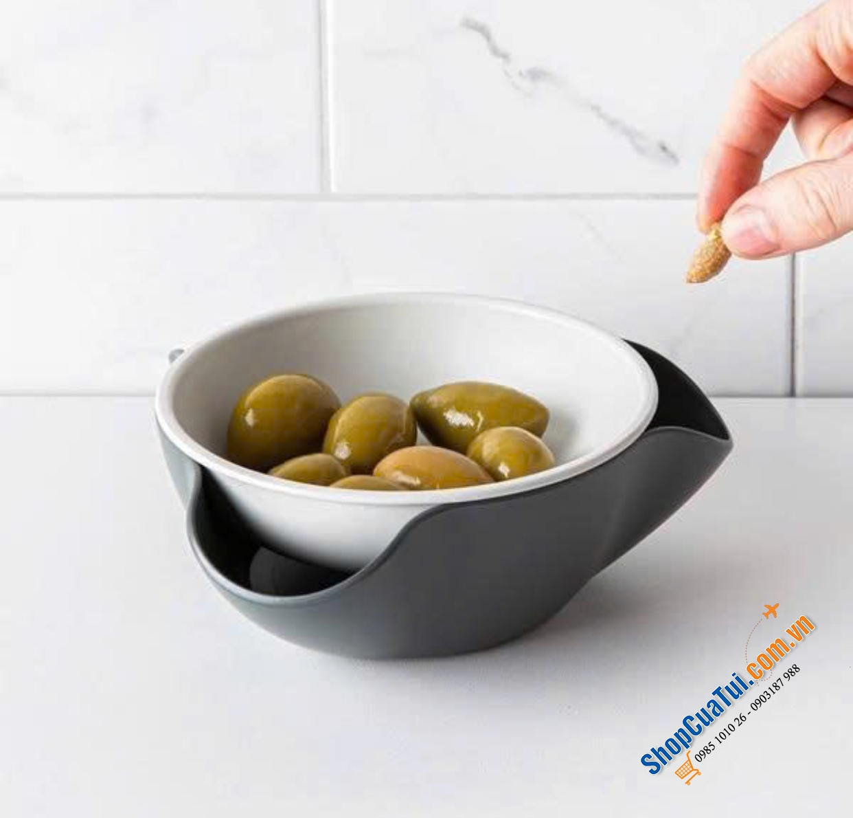 BÁT ĐỰNG HẠT KÈM VỎ 2 in 1 JOSEPH JOSEPH DOUBLE DISH.