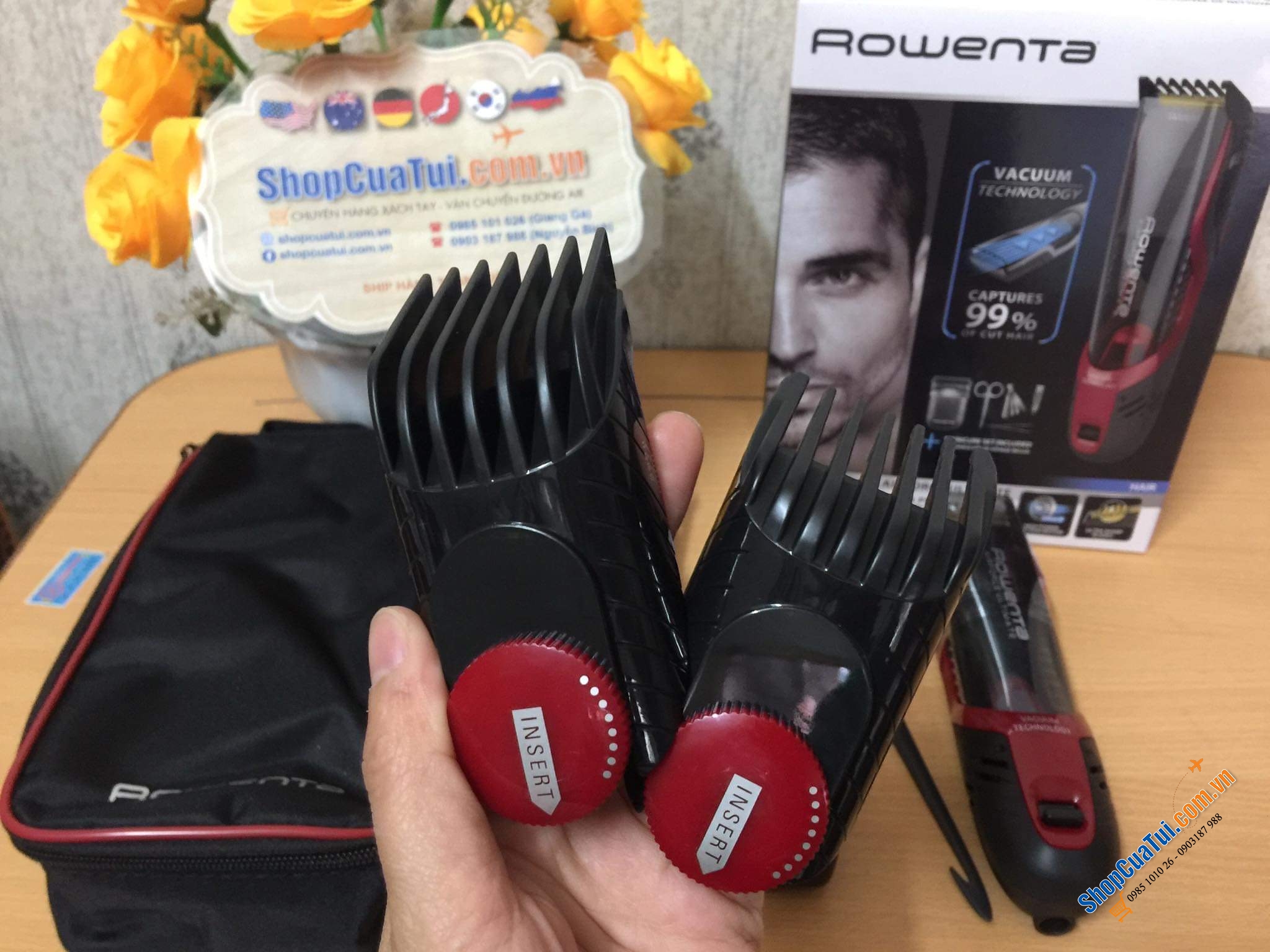 TRỌN BỘ TÔNG ĐƠ CẮT TÓC - CHĂM SÓC MÓNG ROWENTA AIR FORCE ULTIMATE.