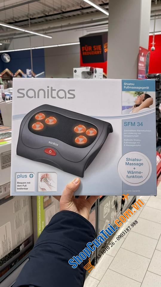 MÁY MASSAGE CHÂN SANITAS SFM34 ĐỨC - GIẢM ĐAU MỎI CHÂN, THÚC ĐẨY TUẦN HOÀN.