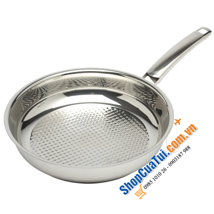 CHẢO FISSLER INOX CRISPY STEELUX PREMIUM 28 CM - Made in Germany dập đáy