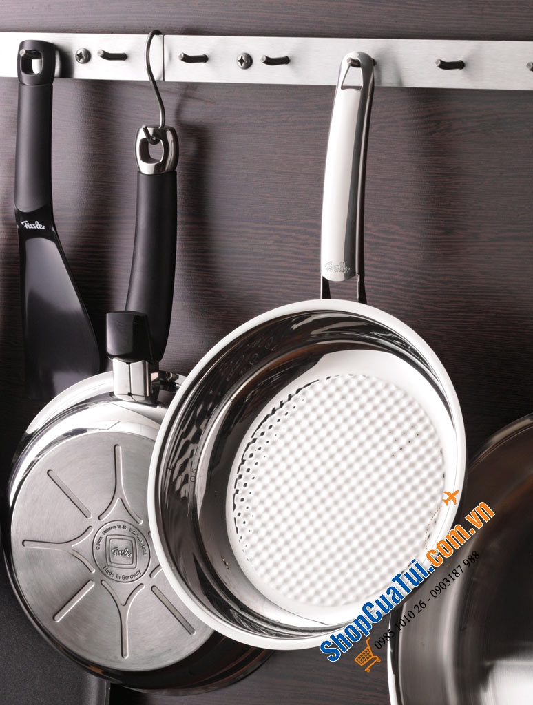 CHẢO FISSLER INOX CRISPY STEELUX PREMIUM 28 CM - Made in Germany dập đáy