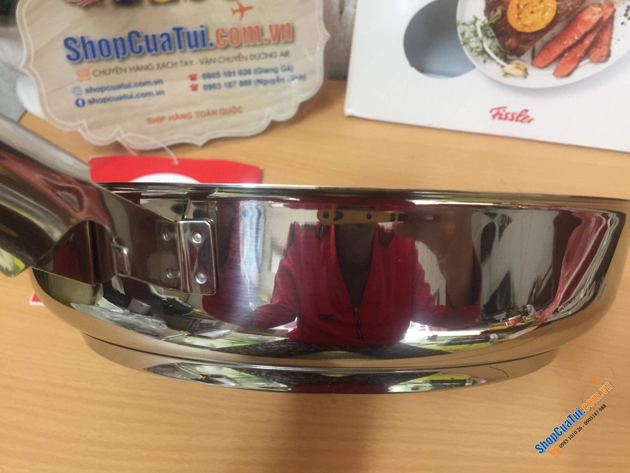 CHẢO FISSLER INOX CRISPY STEELUX PREMIUM 24 CM - Made in Germany dập đáy