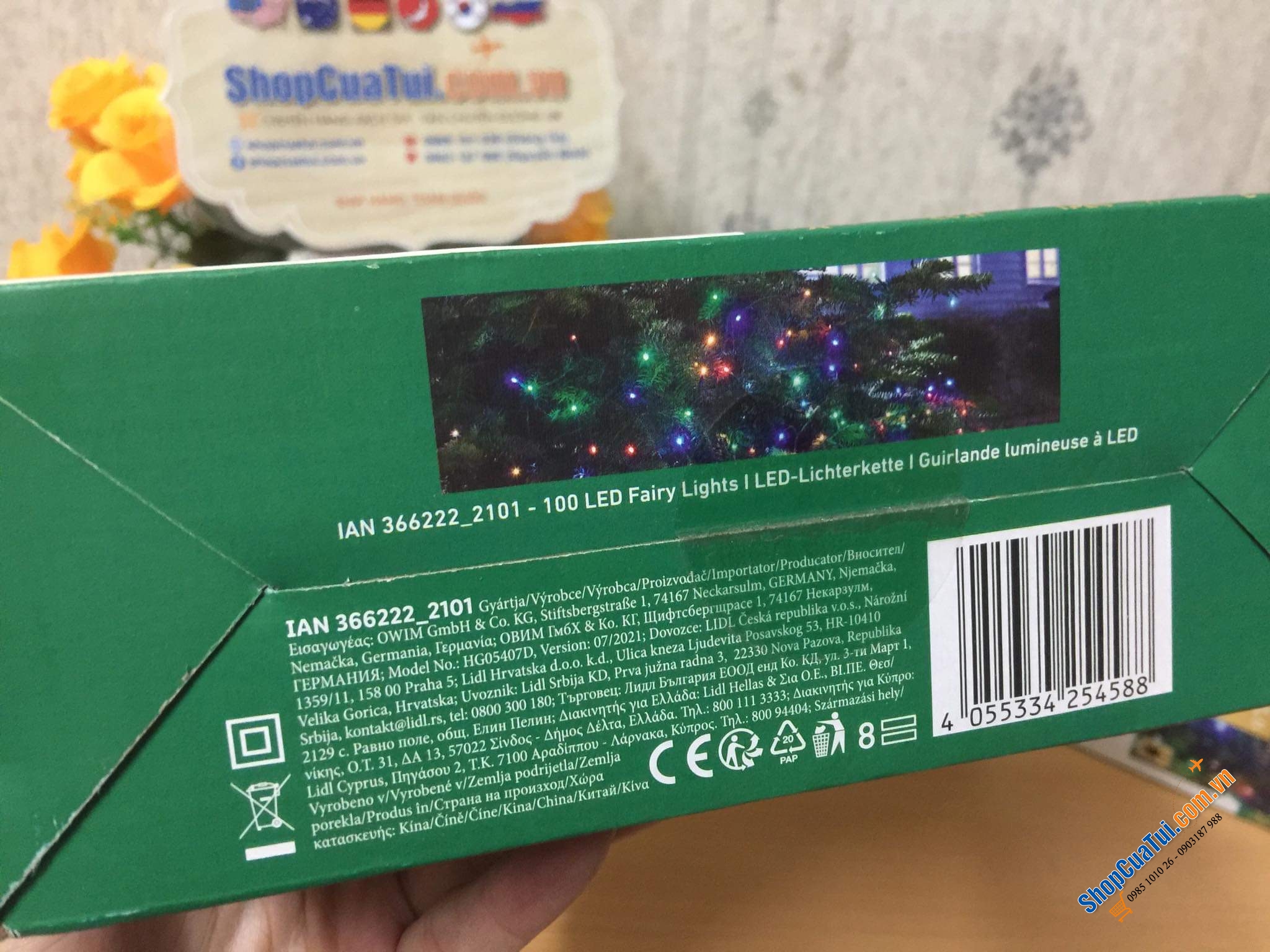 SET ĐÈN LIVARNO NHIỀU MÀU 100 bóng LED dài 10 mét - TRANG TRÍ CÂY THÔNG NOEL, CÂY QUẤT TẾT