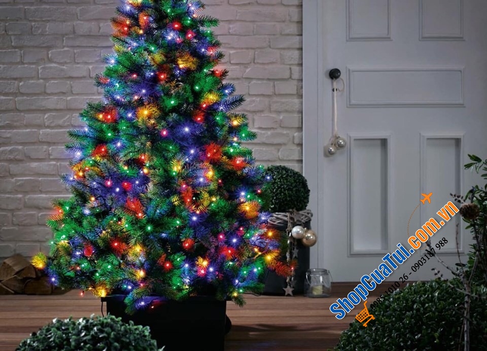 SET ĐÈN LIVARNO NHIỀU MÀU 100 bóng LED dài 10 mét - TRANG TRÍ CÂY THÔNG NOEL, CÂY QUẤT TẾT