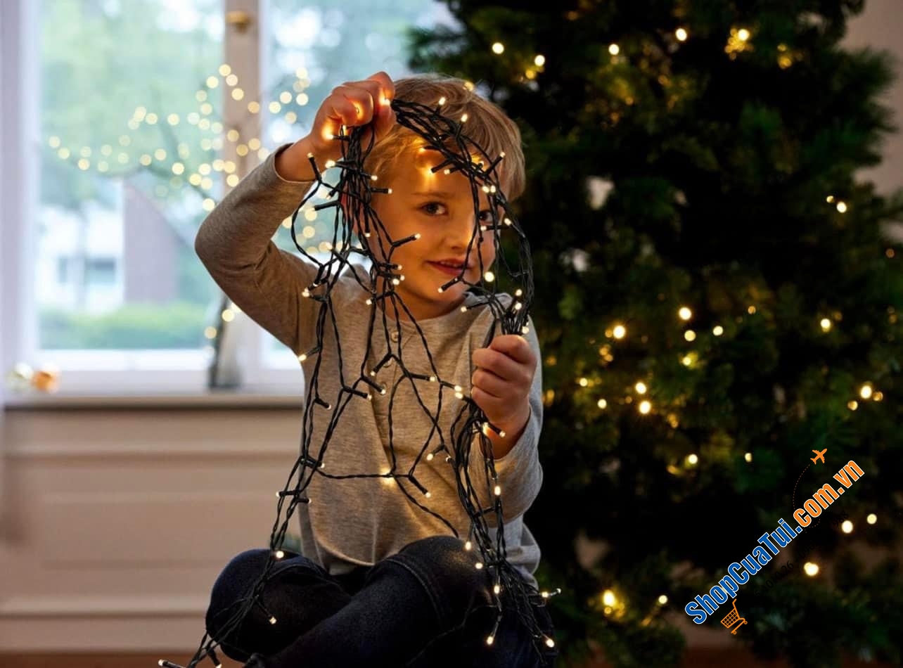 SET ĐÈN LIVARNO NHIỀU MÀU 100 bóng LED dài 10 mét - TRANG TRÍ CÂY THÔNG NOEL, CÂY QUẤT TẾT