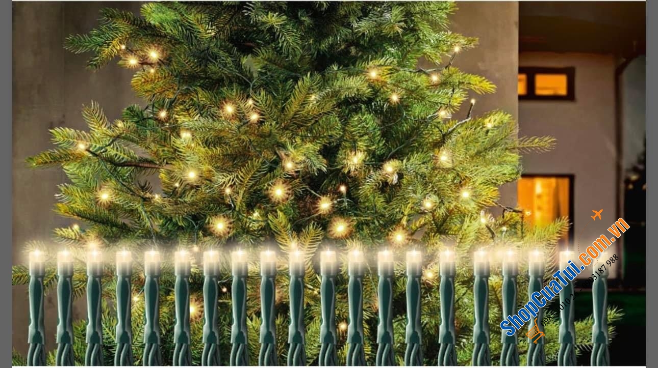 SET ĐÈN LIVARNO NHIỀU MÀU 100 bóng LED dài 10 mét - TRANG TRÍ CÂY THÔNG NOEL, CÂY QUẤT TẾT