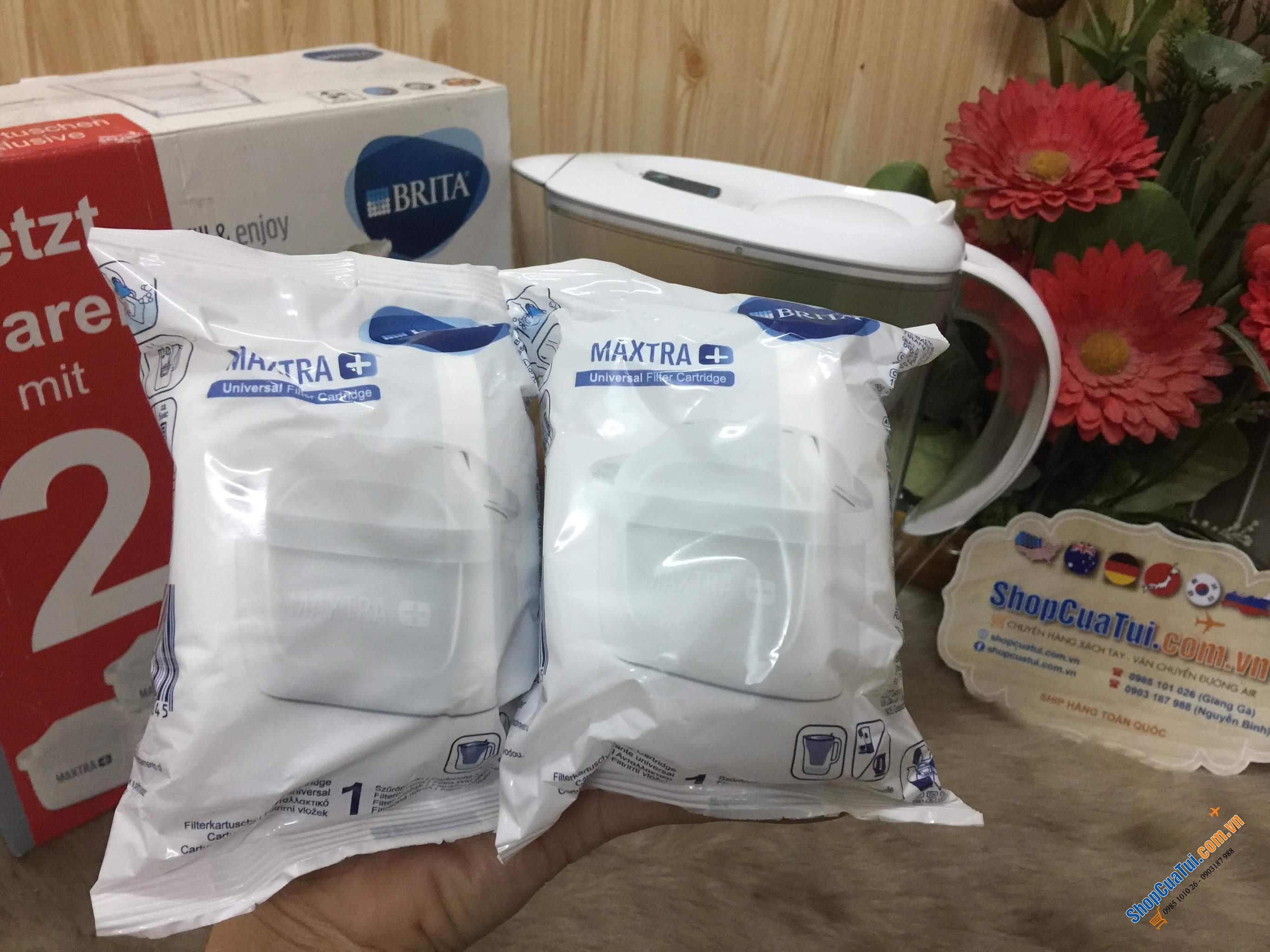 Bình lọc nước BRITA 2,4 L ( Màu trắng) MARELLA KÈM 2 LÕI -  bình lọc nước số 1 tại Đức.