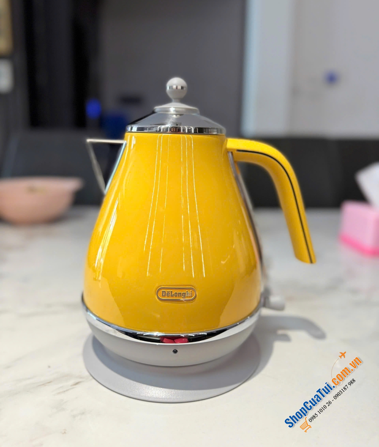 ẤM SIÊU TỐC DELONGHI VINTAGE ICONA MÀU VÀNG CHANH