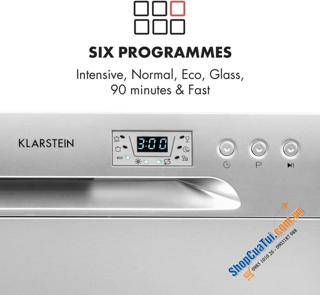 Máy rửa bát Klarstein Amazonia 8 bộ - Độc lập