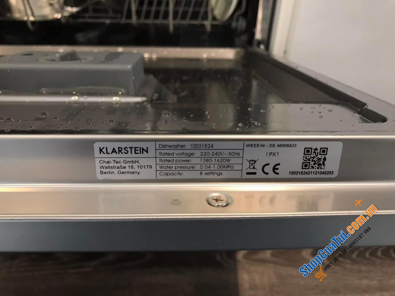 Máy rửa bát Klarstein Amazonia 8 bộ - Độc lập