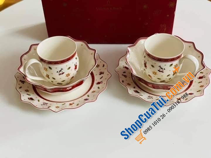 Trọn bộ đĩa bát cốc Villeroy Bosh cho 2 người đậm sắc màu chắc chắn sẽ mang đến 1 sự sang trọng cho mọi bữa tiệc đặc biệt.