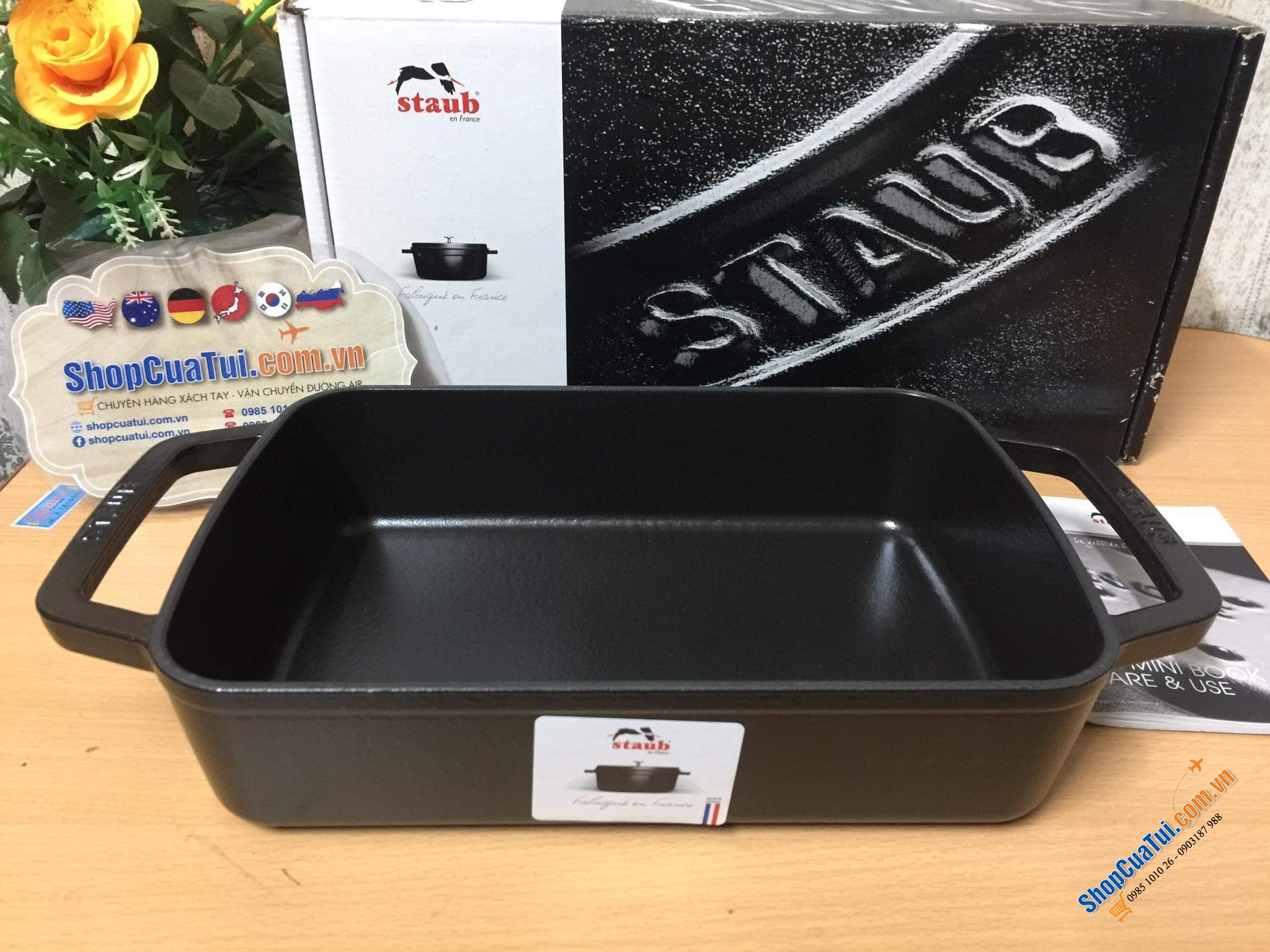 CHẢO -  KHAY BỎ LÒ GANG STAUB HÌNH CHỮ NHẬT 30 x 20 x 7cm - Staub Specialties