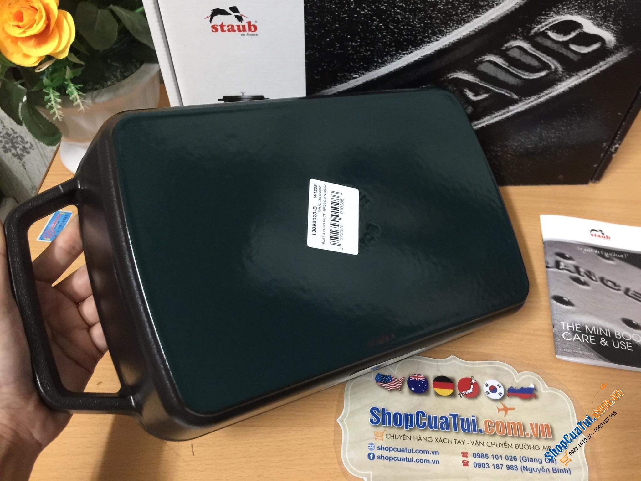 CHẢO -  KHAY BỎ LÒ GANG STAUB HÌNH CHỮ NHẬT 30 x 20 x 7cm - Staub Specialties