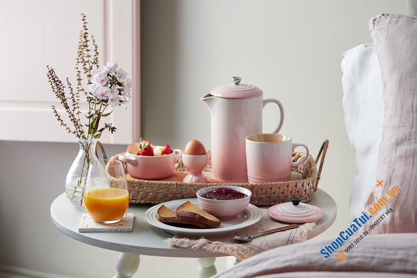 SET 6 BÁT ĂN CƠM LE CREUSET 12 CM MẦU HỒNG SHELL PINK