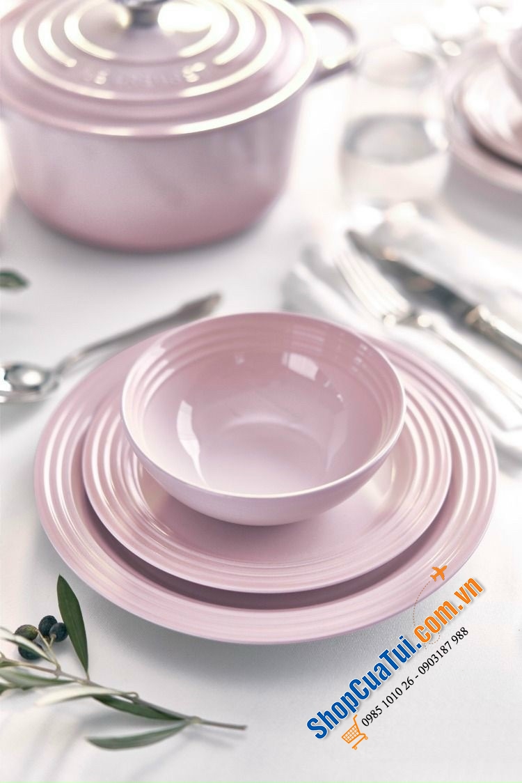 SET 6 BÁT ĂN CƠM LE CREUSET 12 CM MẦU HỒNG SHELL PINK