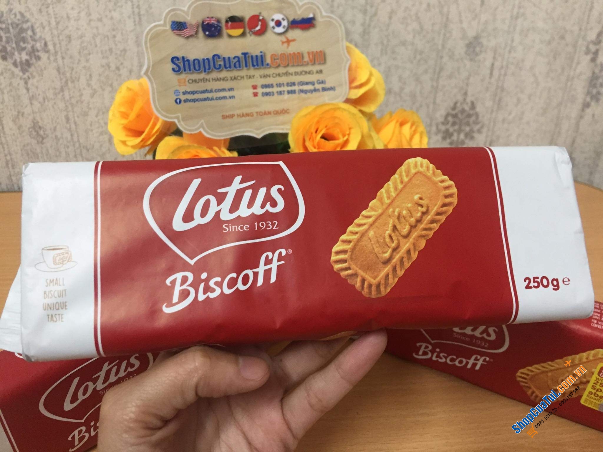 BÁNH QUY LOTUS BISCOFF 250g - HỘP 50 CÁI