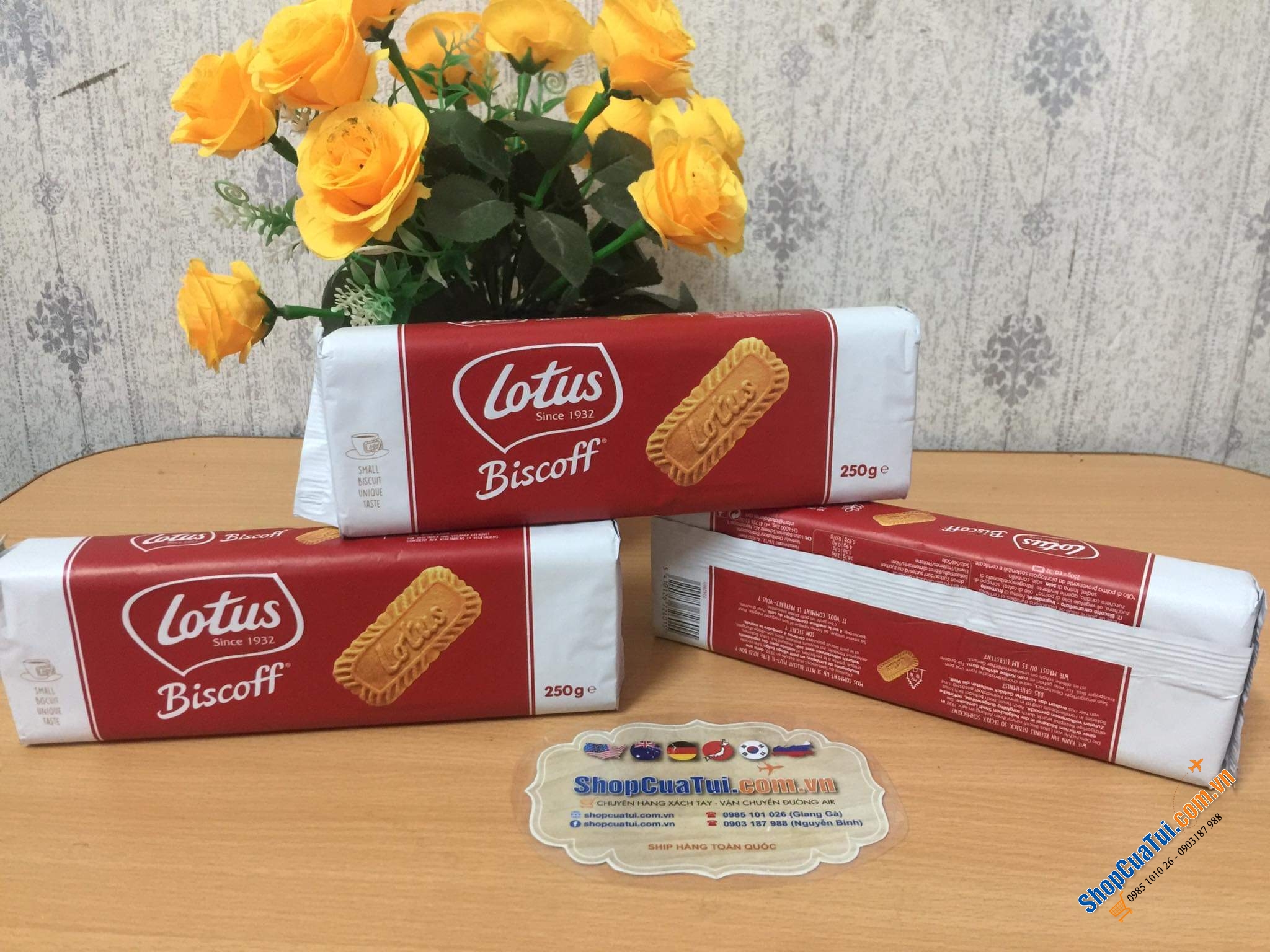 BÁNH QUY LOTUS BISCOFF 250g - HỘP 50 CÁI