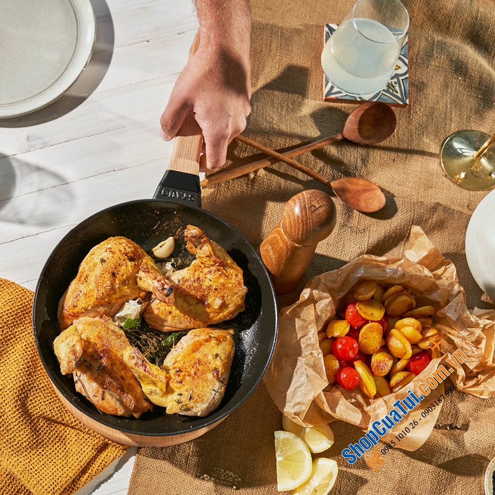 CHẢO STAUB CÁN GỖ - MADE IN FRANCE.