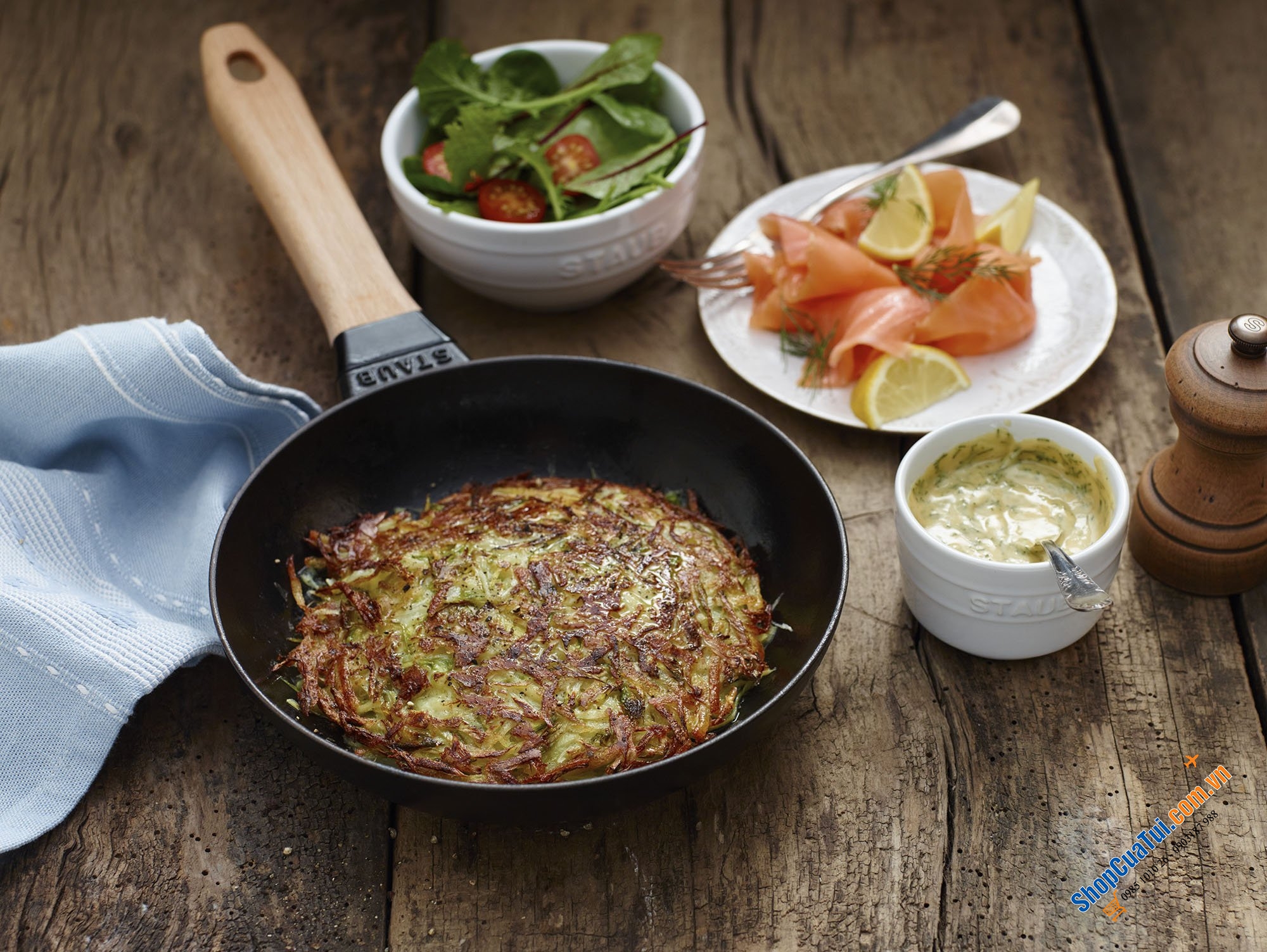 CHẢO STAUB CÁN GỖ - MADE IN FRANCE.