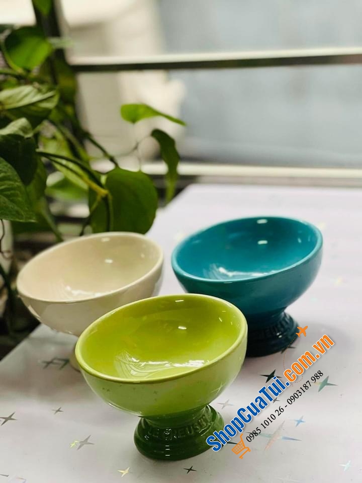 Ly ăn tráng miệng, ăn kem 4 màu Lecreuset.