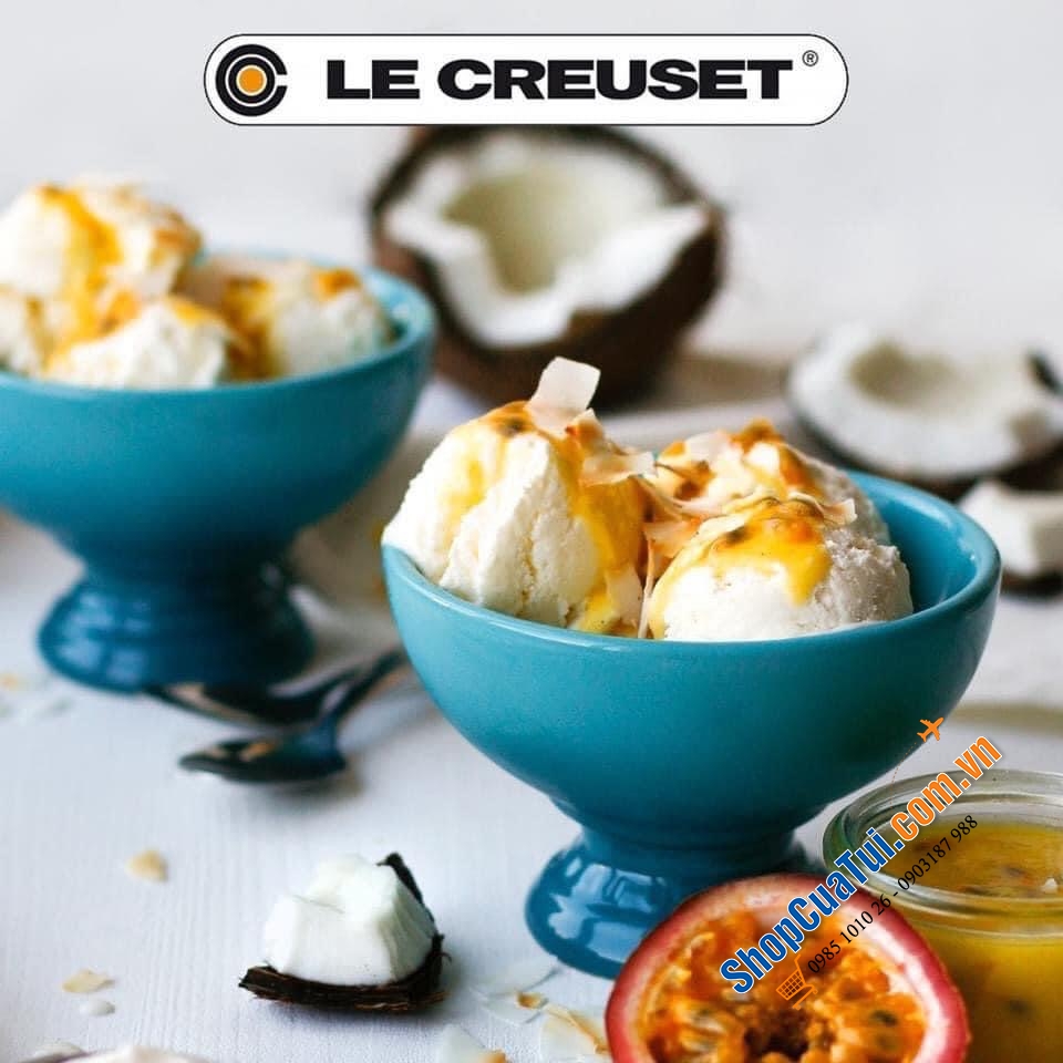 Ly ăn tráng miệng, ăn kem 4 màu Lecreuset.