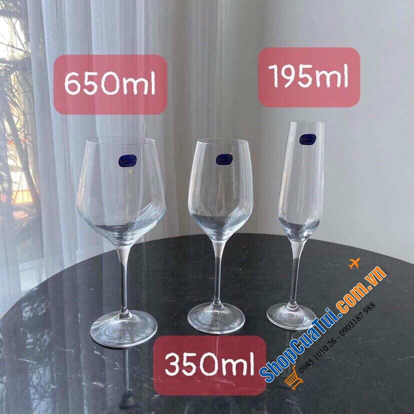 Bộ 6 ly pha lê 650ml Bohemia Columba sản xuất tại Séc