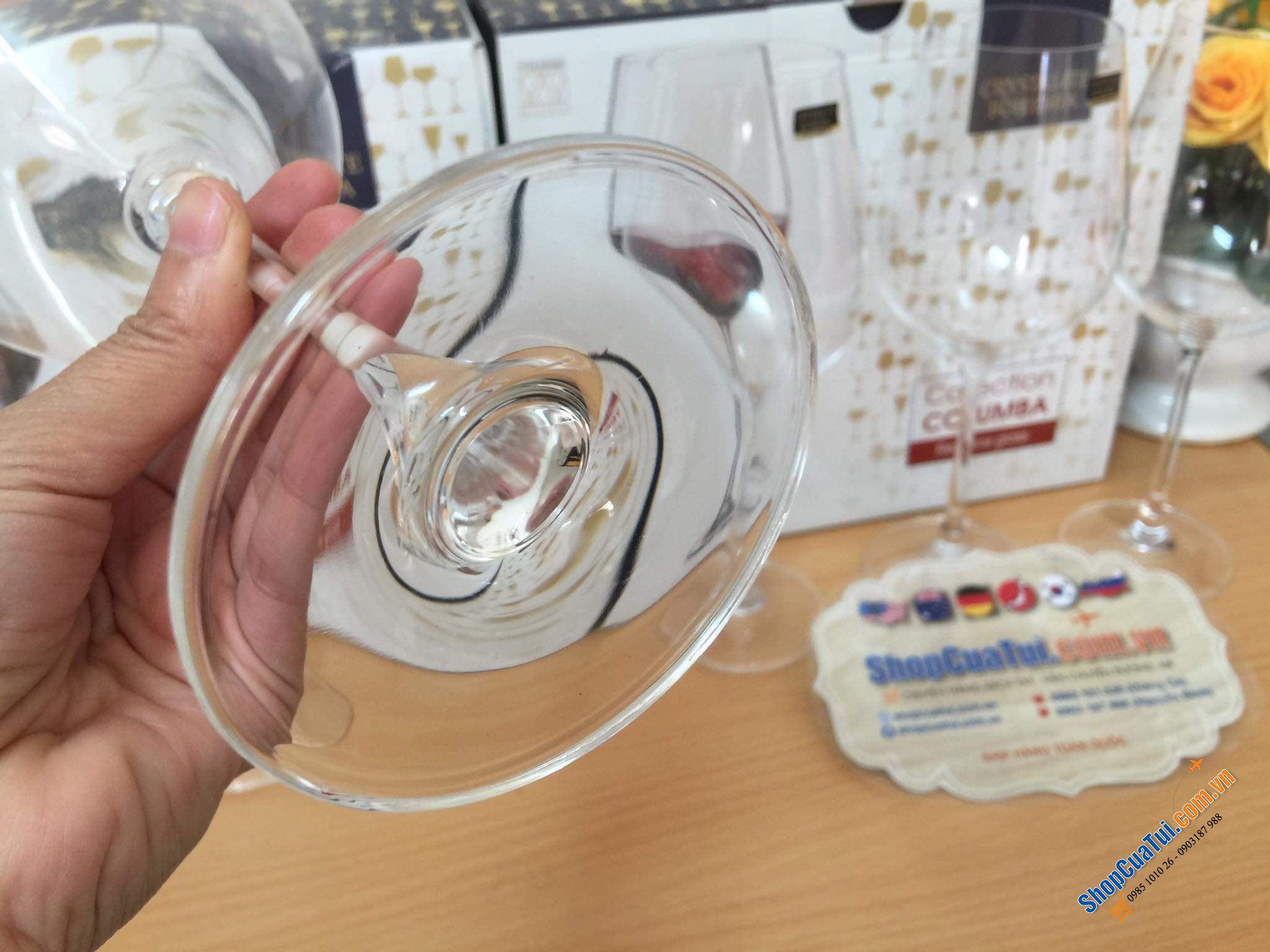 Bộ 6 ly pha lê 650ml Bohemia Columba sản xuất tại Séc