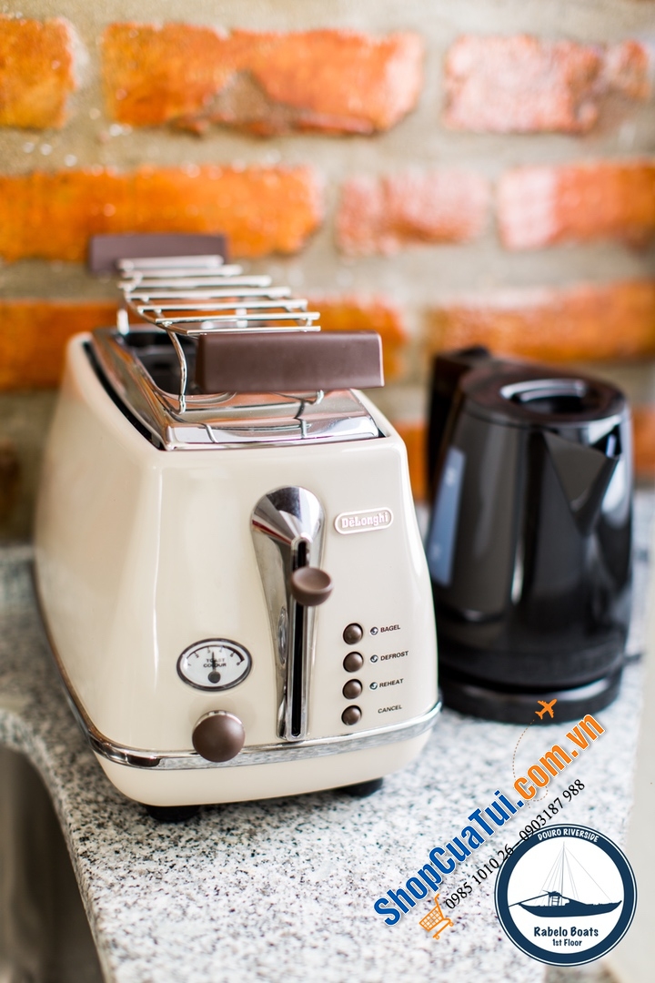 Nướng bánh mỳ Delonghi Icona Vintage CTOV 2103.BG màu be