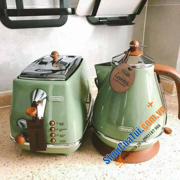 Nướng bánh mỳ Delonghi Icona Vintage CTOV 2103.BG màu be