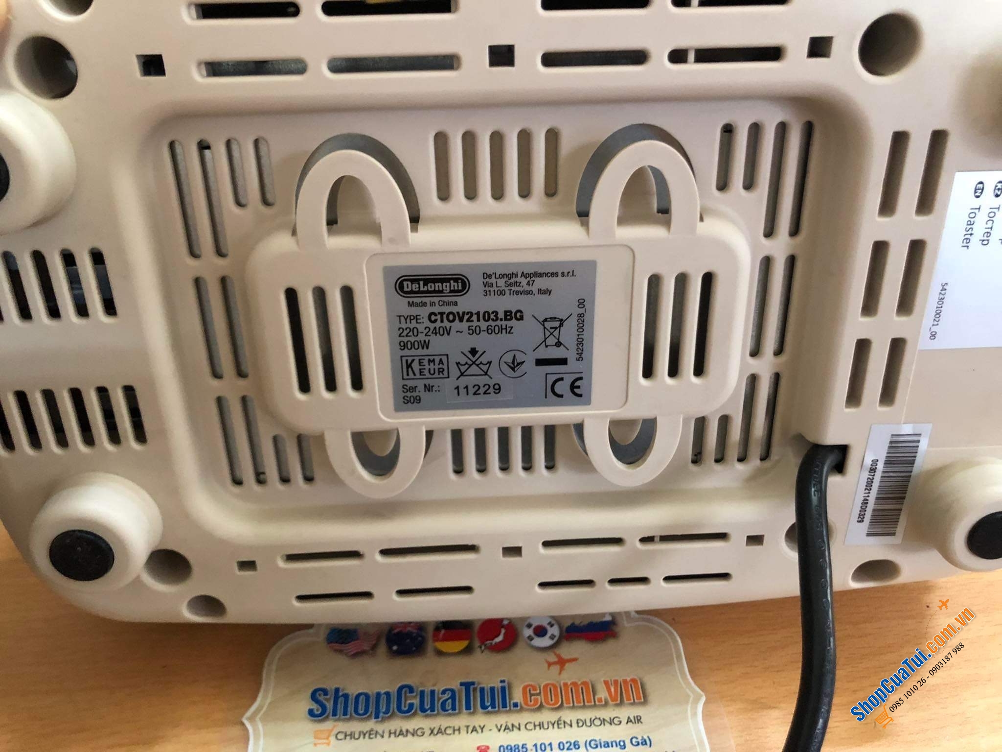 Nướng bánh mỳ Delonghi Icona Vintage CTOV 2103.BG màu be