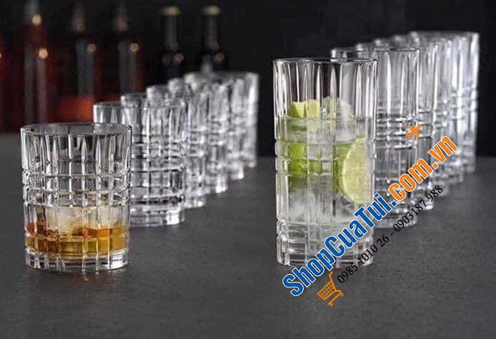 Bộ 12 cốc NACHTMANN Highland Becher Set Square 101754 dung tích 345ml và 445ml- Made in Germany