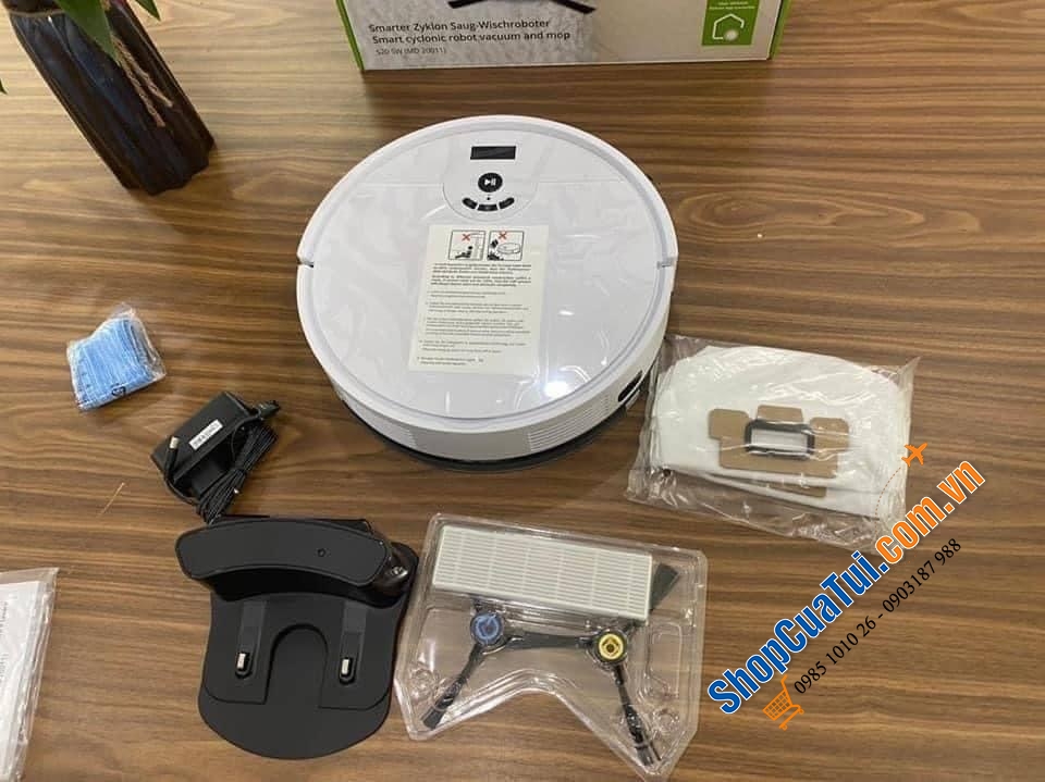 Model MD20011 -  Robot hút bụi và lau nhà medion MD 20011 NEW - là model mới và hoàn hảo hơn với công nghệ lốc xoáy Zyklon-Technologie tiên tiến