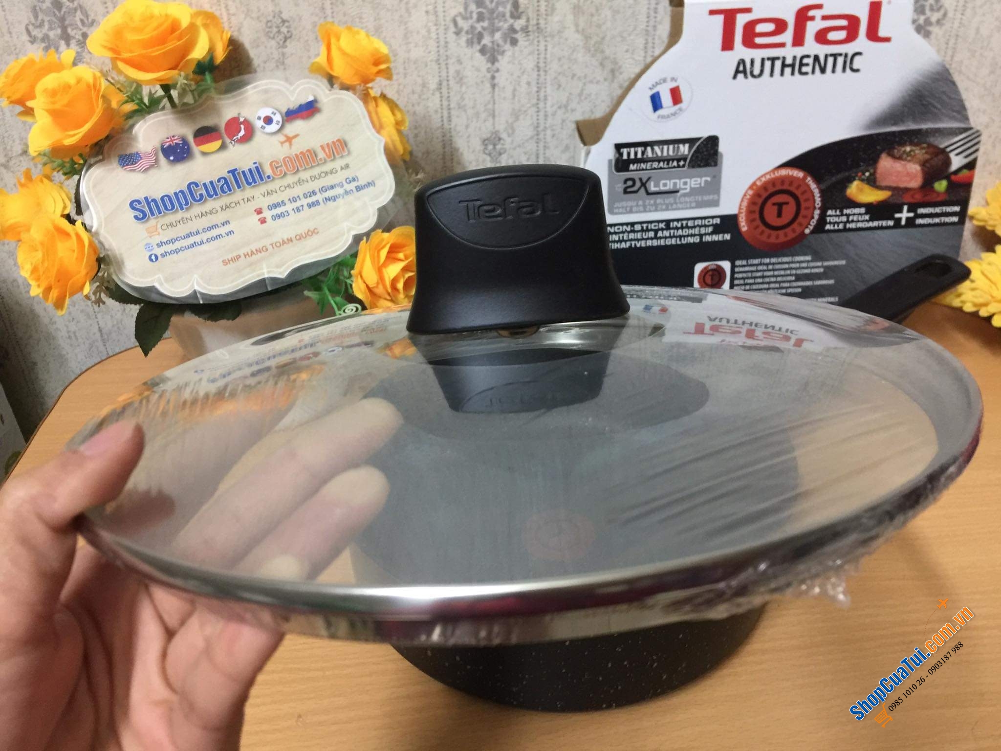 CHẢO NỒI TEFAL CÓ VUNG authetic 24 cm - MADE IN FRANCE.