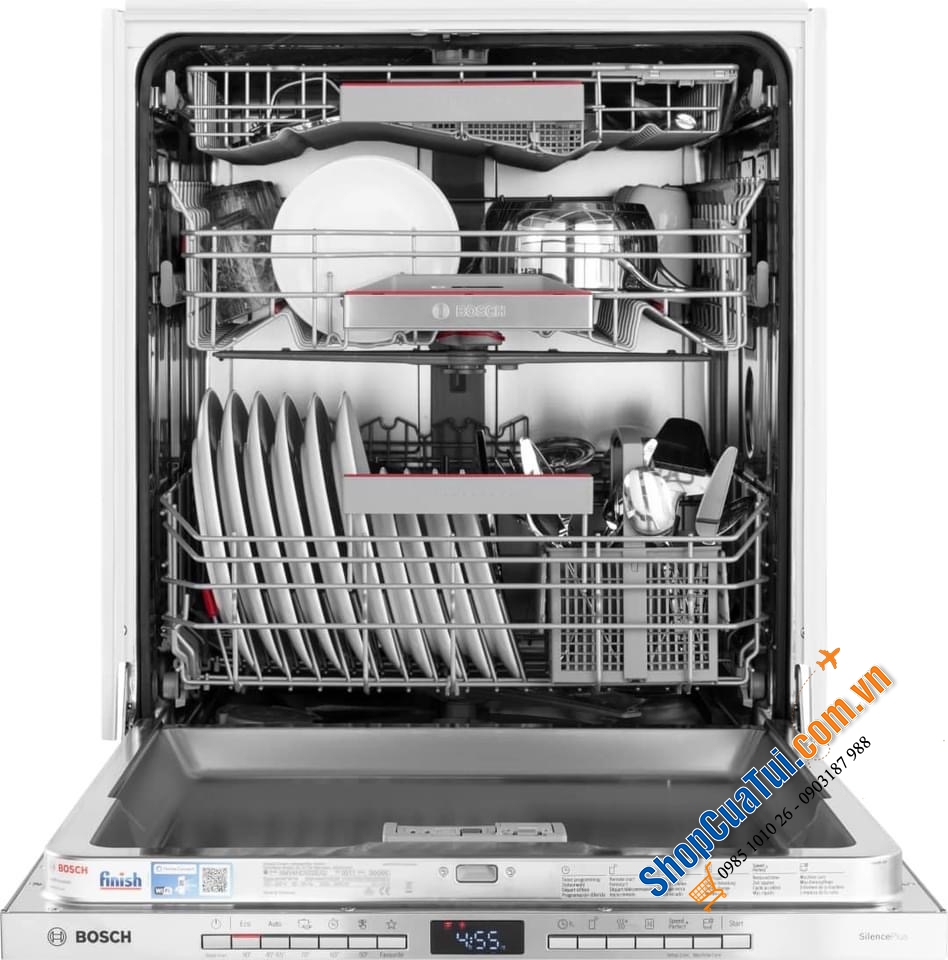 Máy Rửa Bát Bosch SMS4HDW52E Độc Lập Serie 4, Trắng, 60cm với 13-14 bộ bát đĩa