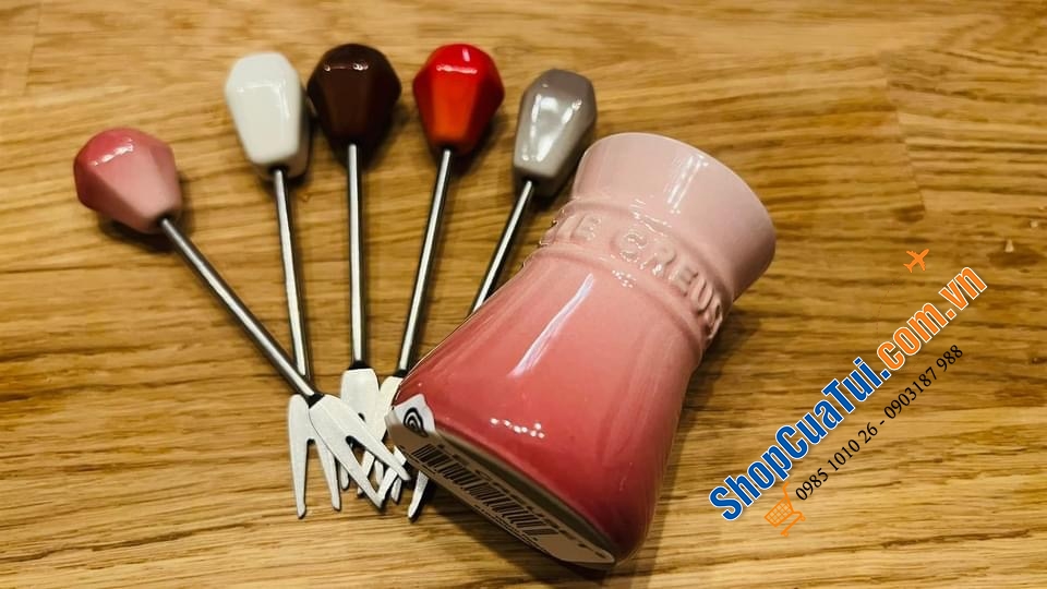 SET 5 DĨA KÈM HŨ ĐỰNG LE CREUSET.