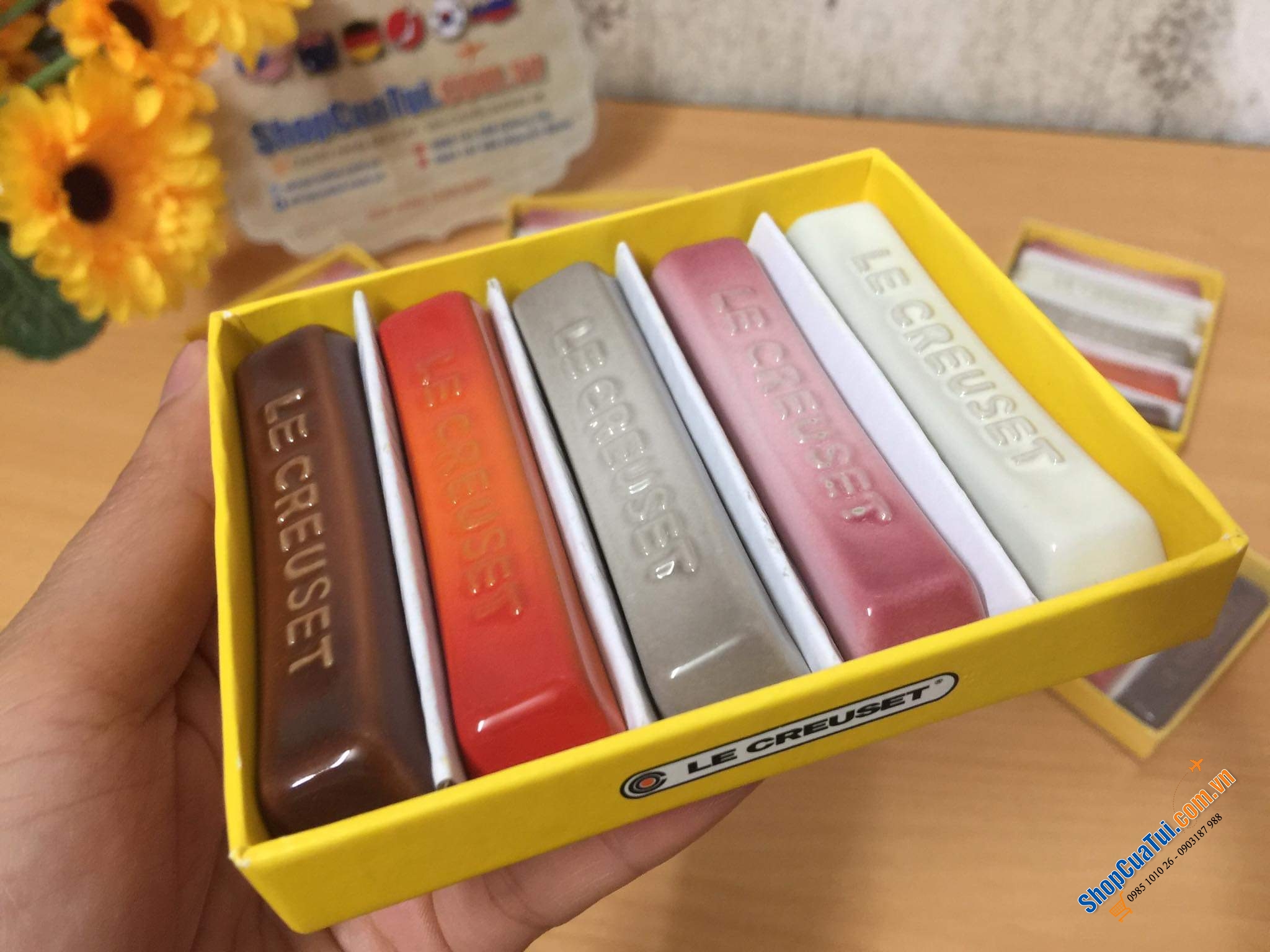 SET 5 GÁC ĐŨA SỨ LE CREUSET - Sử dụng để gác đũa, thìa dĩa