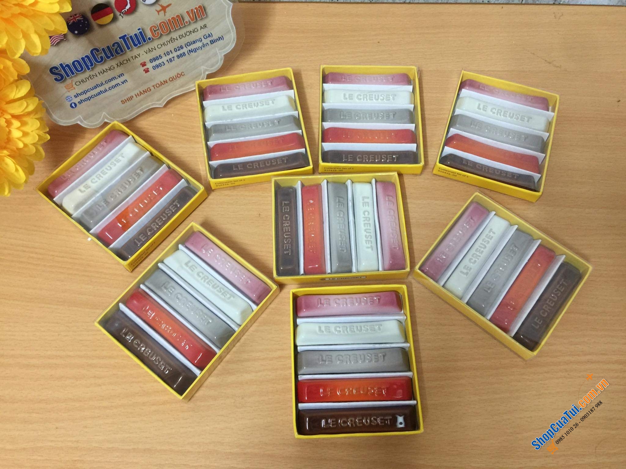 SET 5 GÁC ĐŨA SỨ LE CREUSET - Sử dụng để gác đũa, thìa dĩa