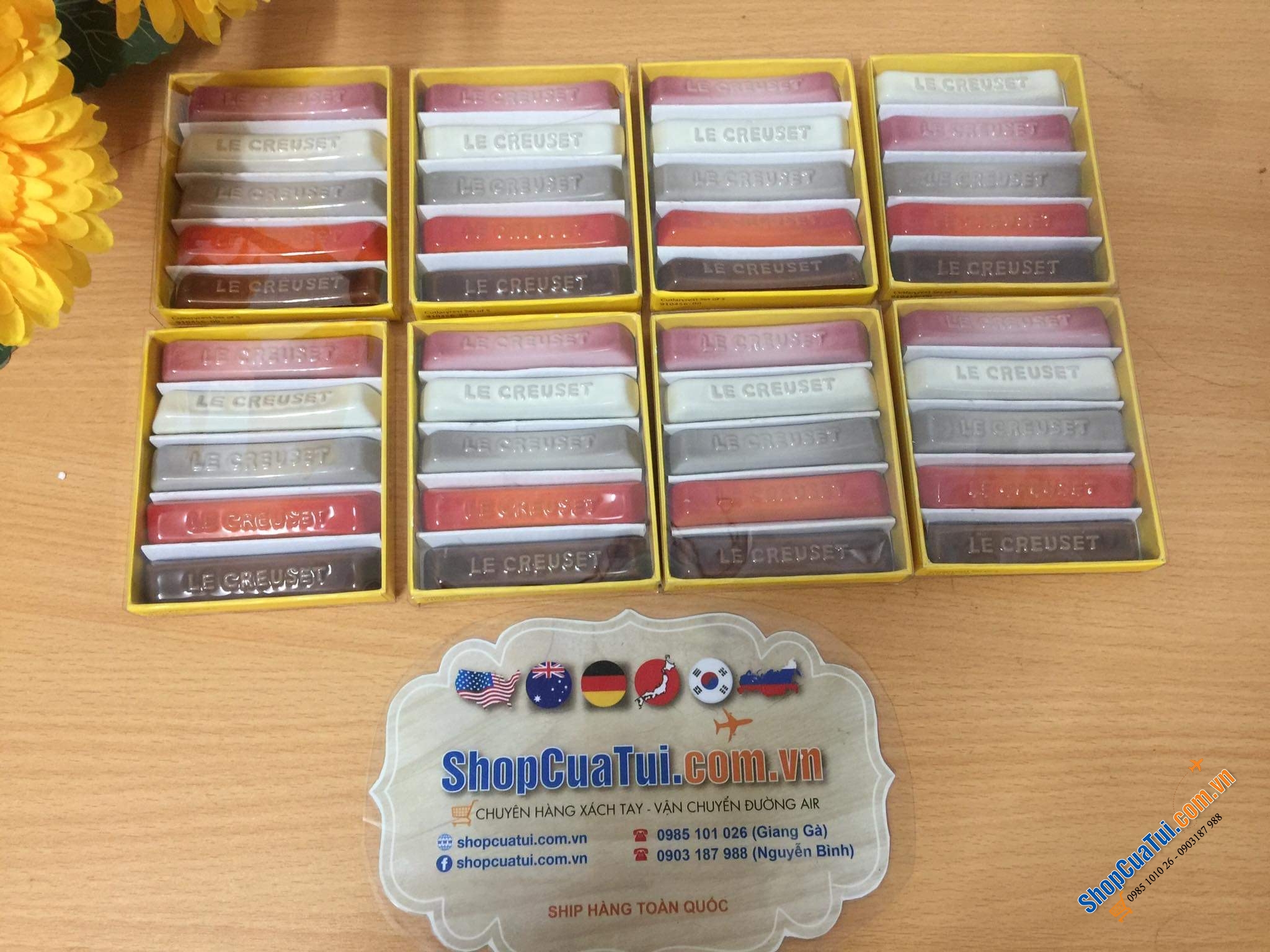 SET 5 GÁC ĐŨA SỨ LE CREUSET - Sử dụng để gác đũa, thìa dĩa