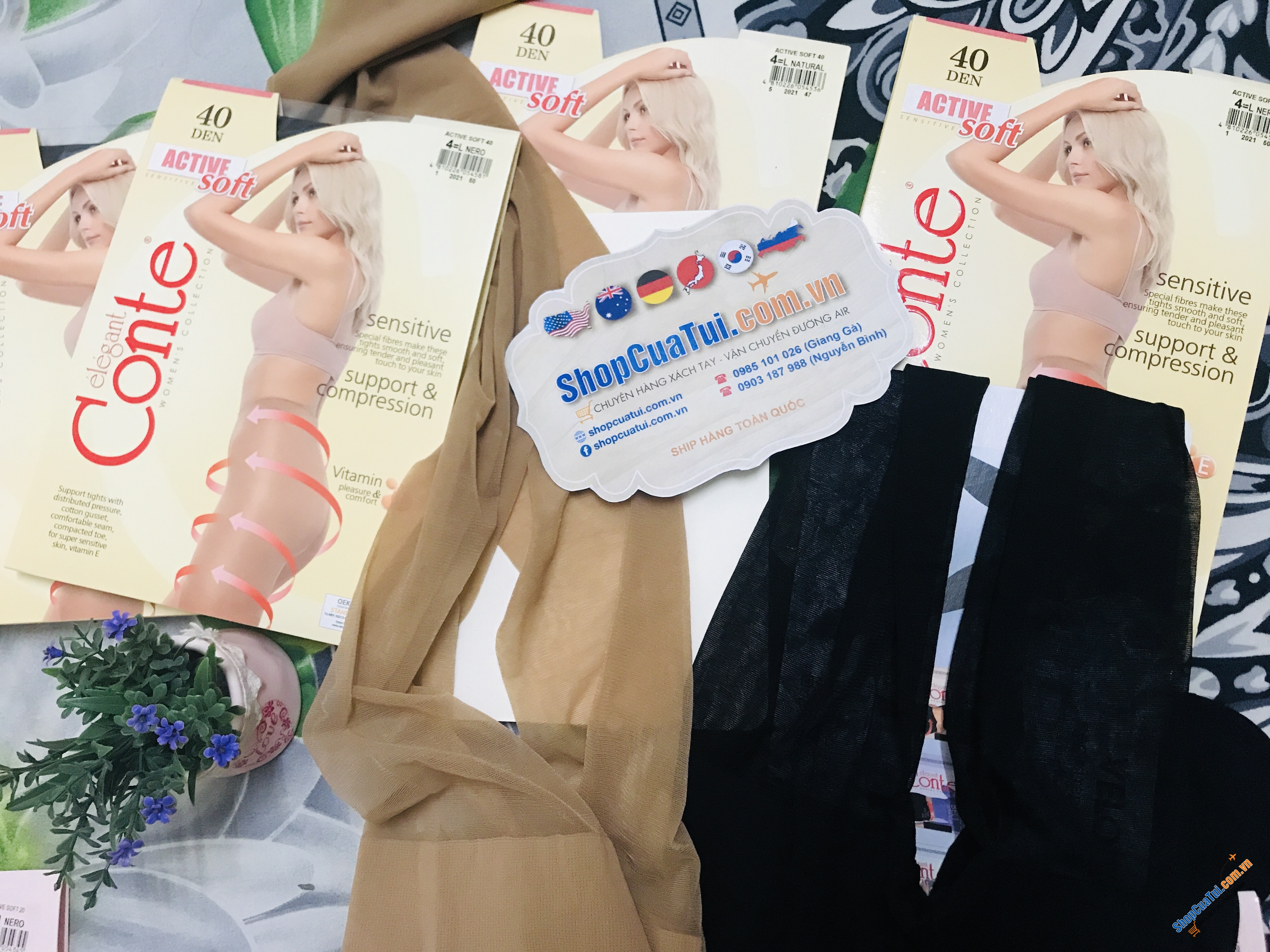 TẤT NGA 40D - QUẦN TẤT CONTE NGA: SIÊU DAI, BỀN, KHÔNG TỤT ĐŨNG - loại 40D