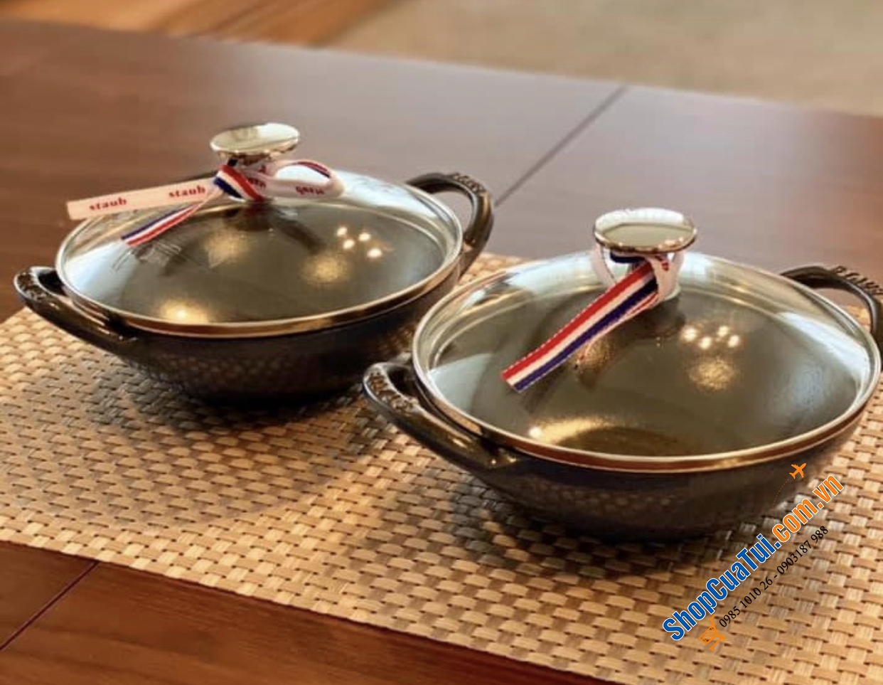 CHẢO XÀO MINI GANG STAUB BABY WOK 16 cm - MÀU NÂU CÀ PHÊ SỮA SESAM SIÊU LẠ ĐẸP