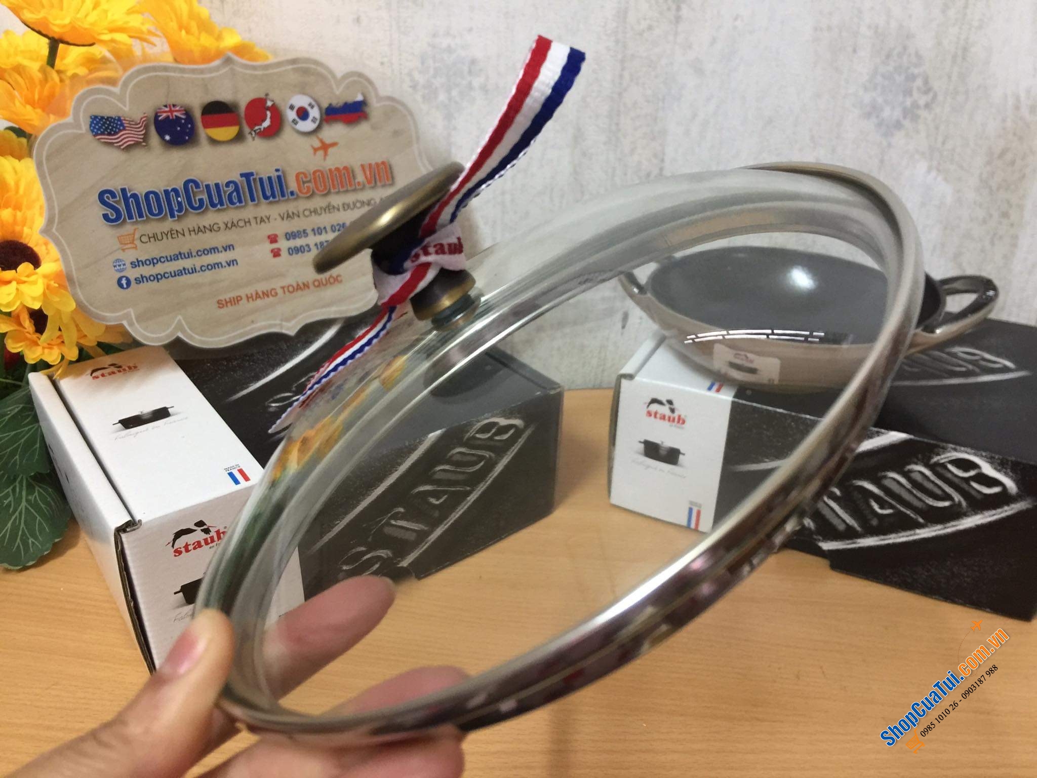 CHẢO XÀO MINI GANG STAUB BABY WOK 16 cm - MÀU NÂU CÀ PHÊ SỮA SESAM SIÊU LẠ ĐẸP