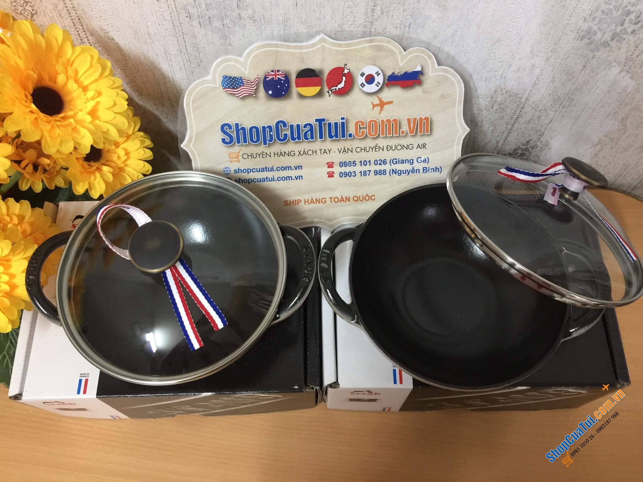 CHẢO XÀO MINI GANG STAUB BABY WOK 16 cm - MÀU NÂU CÀ PHÊ SỮA SESAM SIÊU LẠ ĐẸP