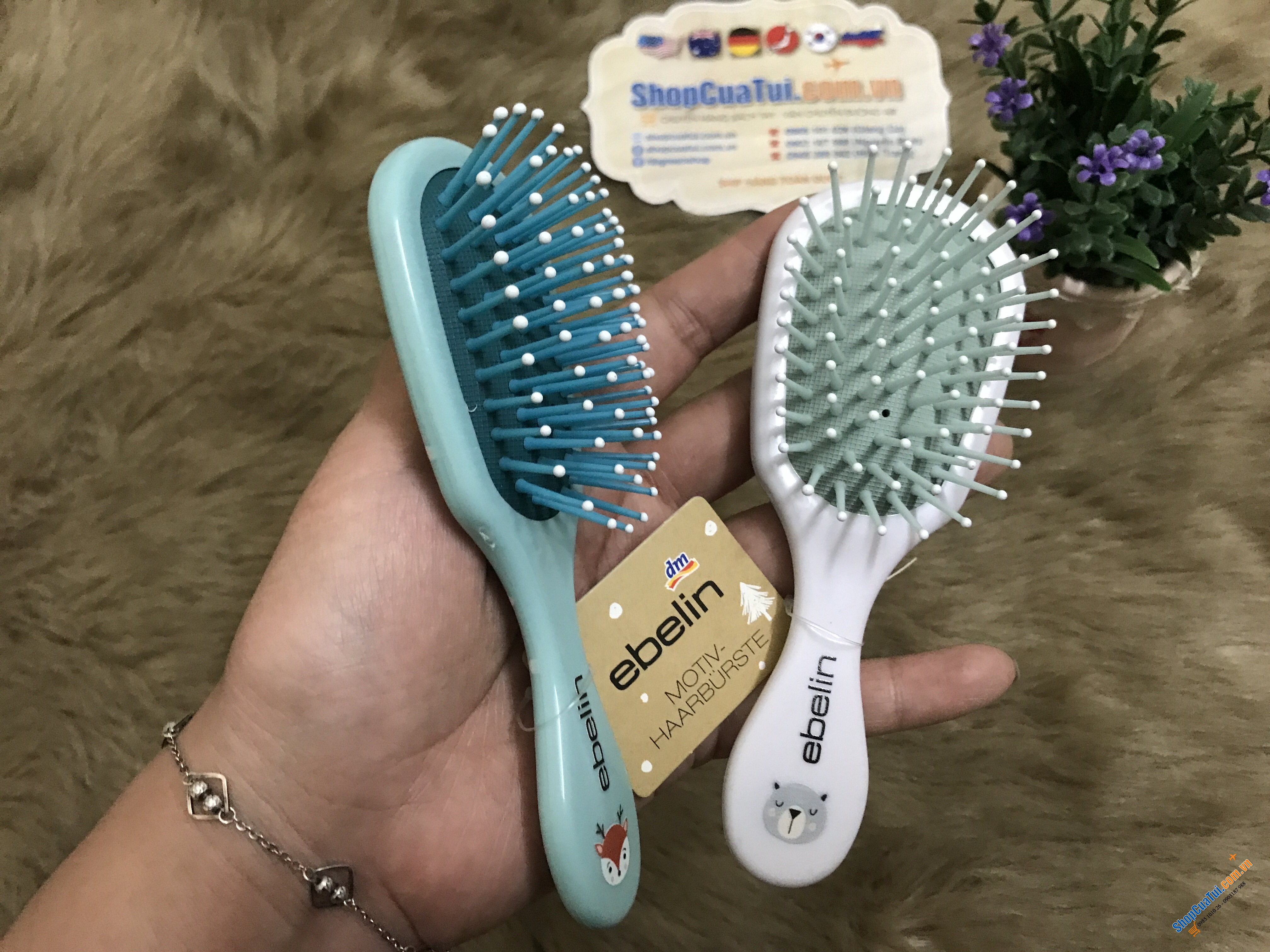 Lược bé gái gỡ rối Ebelin phiên bản hình sinh động