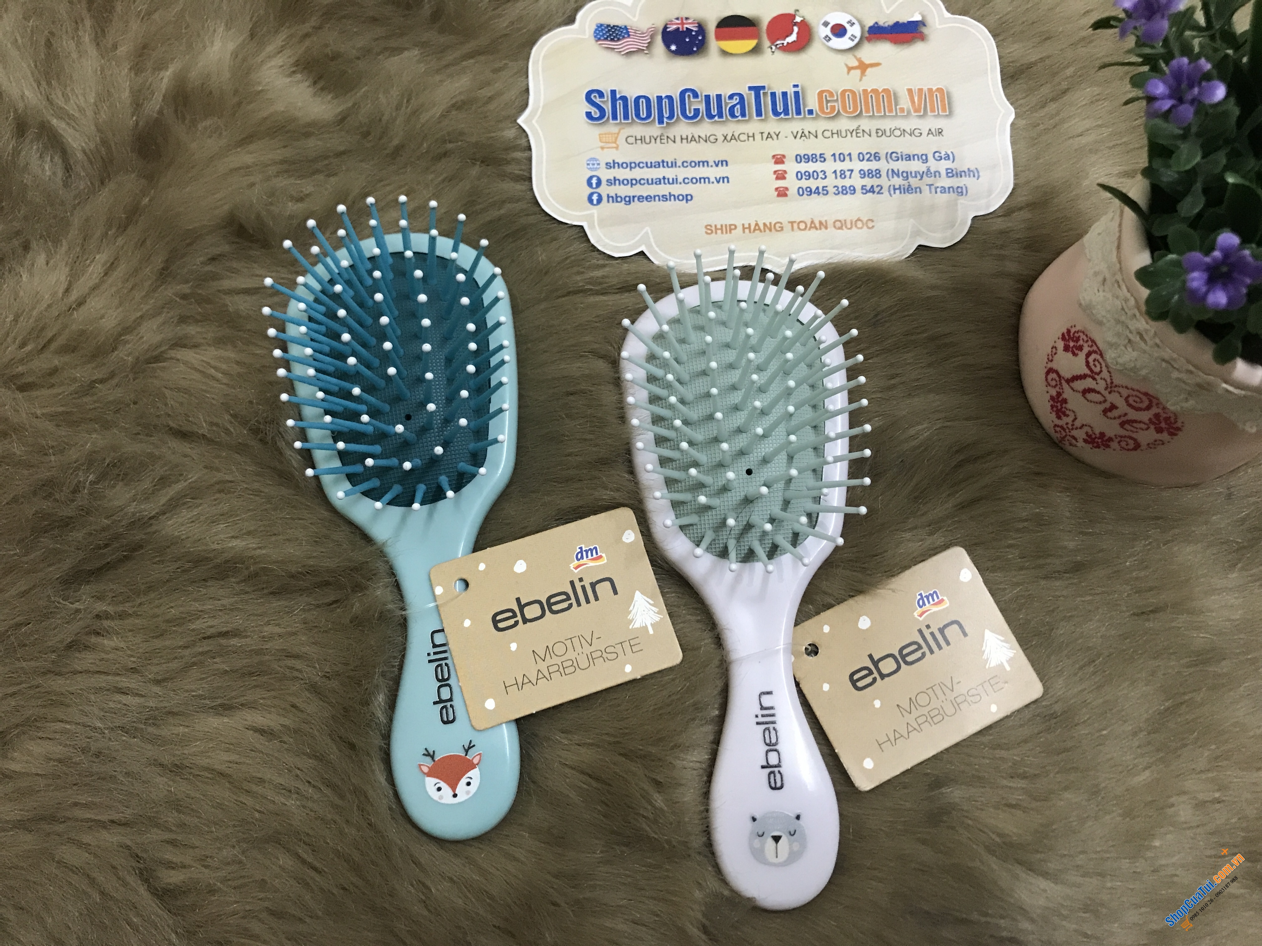 Lược bé gái gỡ rối Ebelin phiên bản hình sinh động