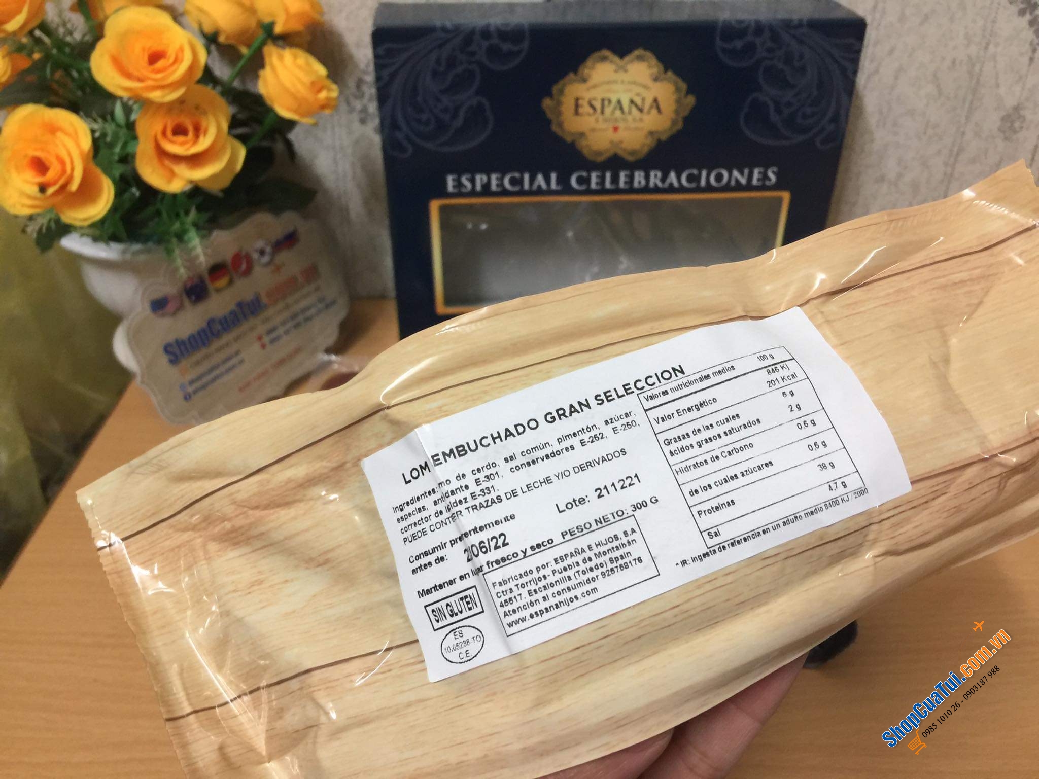 SET 5 MÓN JAMON VÀ SALAMI ESPAÑA E HIJOS TÂY BAN NHA, hàng loại cao cấp làm từ thịt lợn đen Iberico