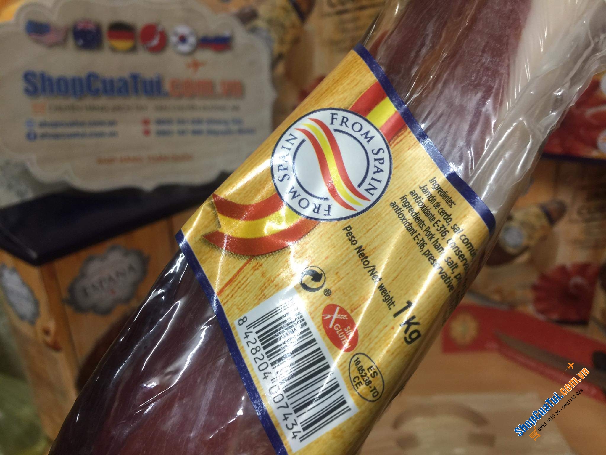 Đùi heo muối Espana Mini Jamon Curado Tây Ban Nha 1kg